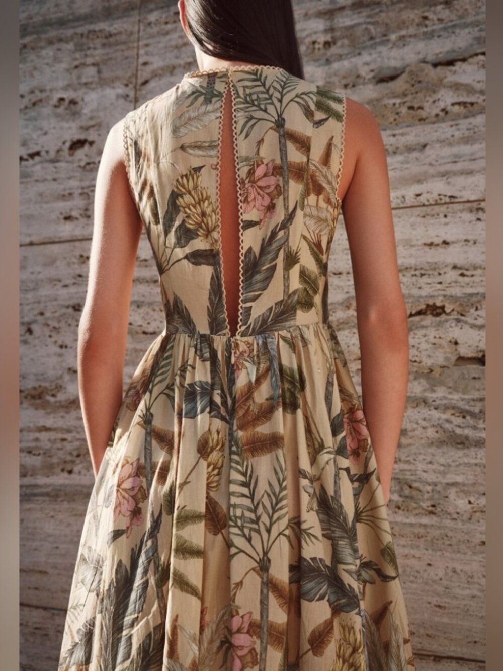 H&M Lace Detail Maxi Floral Dress - Picture 2 of 7